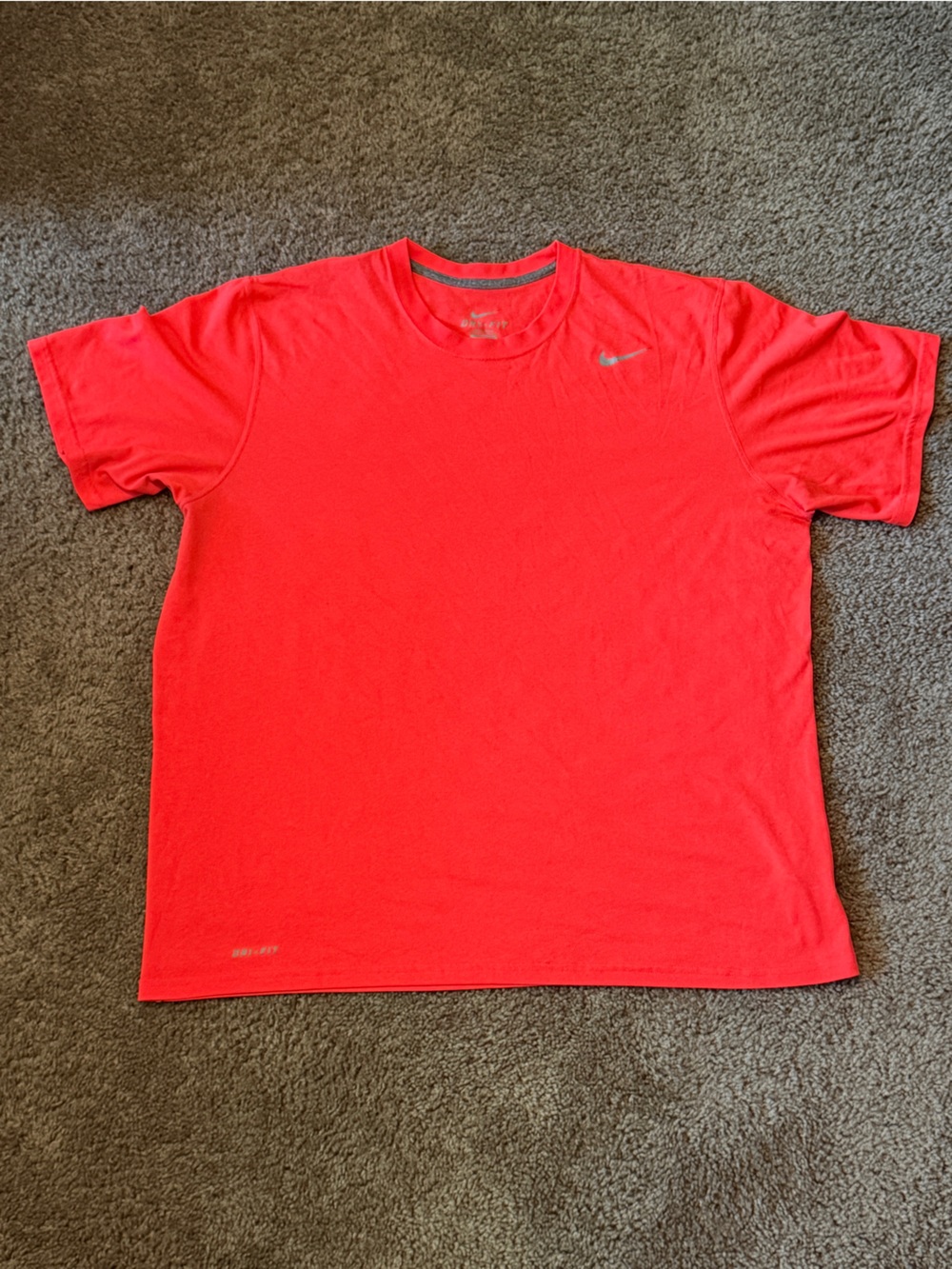 Nike Red/Coral Short-Sleeve Dri-Fit Athletic T-Shirt